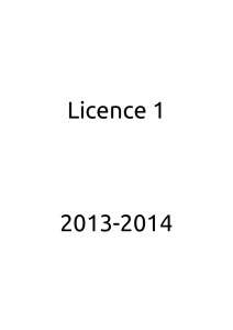 Licence 1 - semestre 1 PDF