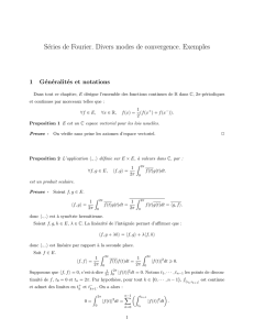 Séries de Fourier. Divers modes de convergence