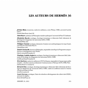 LES AUTEURS DE HERMÈS 36