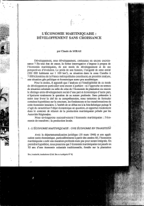 L`économie martiniquaise : développement sans croissance