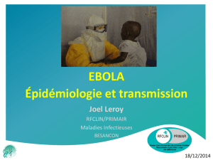 Ebola : épidémiologie et transmission