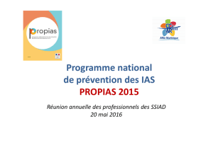 Programme national de prévention des IAS PROPIAS 2015