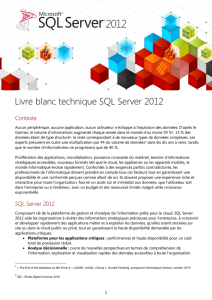 Livre Blanc sur Microsoft SQL Server 2012