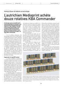 L`autrichien Mediaprint achète douze rotatives KBA - WAN-IFRA