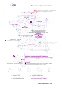 Carte des laboratoires d`oncogénétique