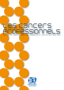 Les cancers professionnels - Carsat Alsace