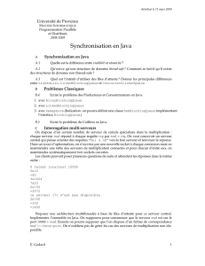 Synchronisation en Java