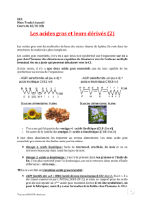 Les acides gras et leurs dérivés (2)