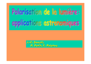 Polarisation de la lumière : applications astronomiques