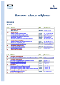Licence en sciences religieuses