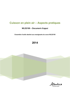 Cuisson en plein air – Aspects pratiques