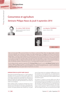 Concurrence et agriculture