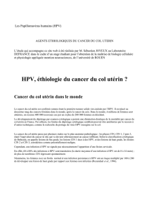 HPV, éthiologie du cancer du col utérin