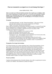 Peut-on transmettre un signal avec le seul champ électrique ?