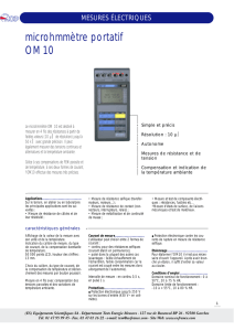 microhmmètre portatif OM 10