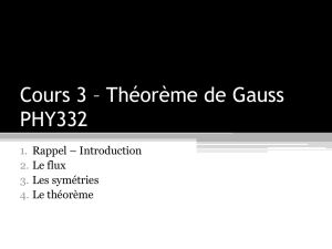 Cours 3 - Theoreme de Gauss