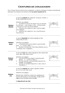 Ceintures de conjugaison - Le Petit Journal des Profs