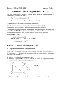 Problème : Etude de l`algorithme GLOUTON - UTC