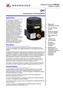 Convertisseur courant-pression Applications