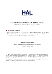 les professionnels du marketing - Hal-SHS