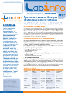Syndrome mononucléosique et Mononucléose infectieuse