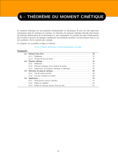 6 – THÉORÈME DU MOMENT CINÉTIQUE