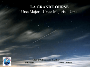 la grande ourse - Club d`Astronomie d`Antony