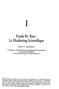 Frank M. Bass : Le marketing scientifique