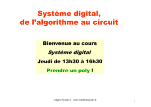 Système digital, de l`algorithme au circuit