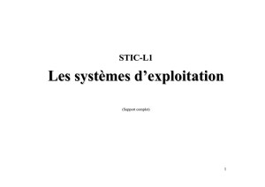 P - Cours systemes d`exploitation