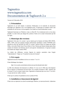 Tagmatica www.tagmatica.com Documentation de TagSearch 2.x