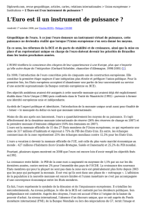 L`Euro est il un instrument de puissance