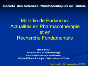Maladie de Parkinson - Société des Sciences Pharmaceutiques de