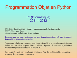 Programmation Objet en Python