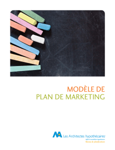 modèle de plan de marketing