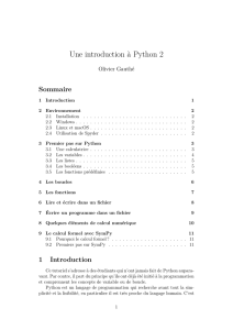 Tutoriel d`introduction à Python