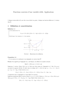 Fonctions convexes d`une variable réelle. Applications