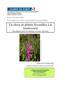 Plantes indigènes ou naturalisées