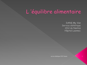 l`equilibre alimentaire