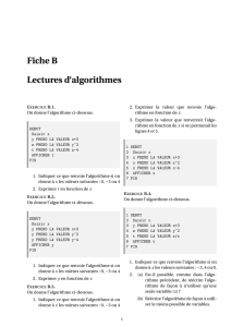 Fiche B Lectures d`algorithmes