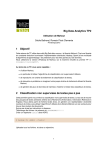Big Data Analytics TP2 1 Objectif 2 Classification non supervisée de