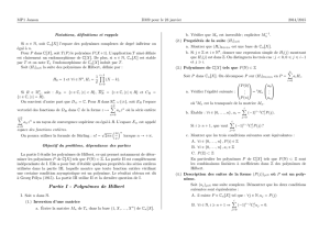 Partie I - Polynômes de Hilbert