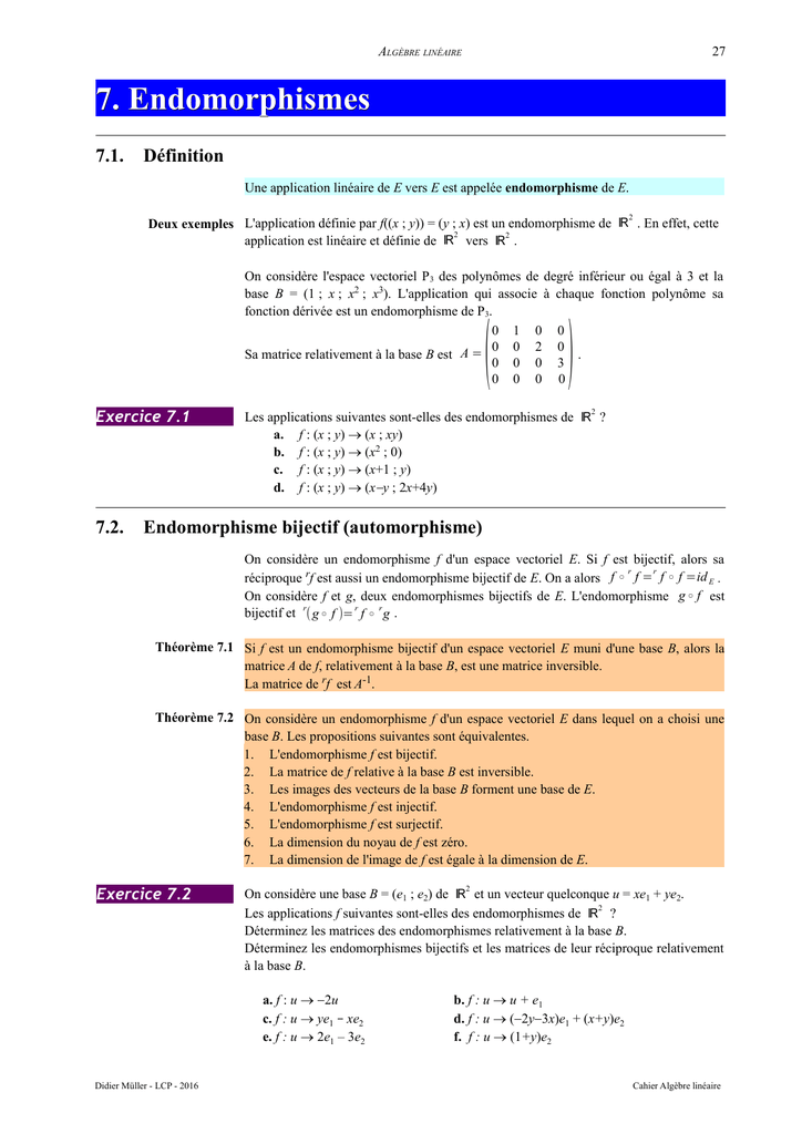 7 Endomorphismes