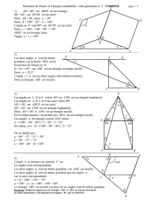 Théorème de Thalès et Triangles semblables