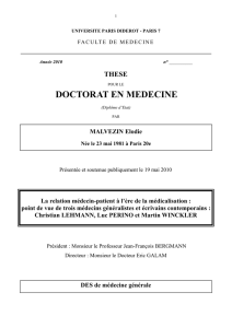 DOCTORAT EN MEDECINE - Accueil DMG PARIS