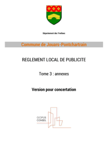 Commune de Jouars-Pontchartrain REGLEMENT LOCAL DE