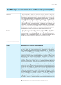 Répartition inégale de la croissance économique mondiale