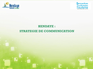 HENDAYE : STRATEGIE DE COMMUNICATION