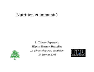 Nutrition et immunité