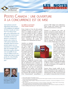 Postes Canada : une ouverture à la concurrence est de mise